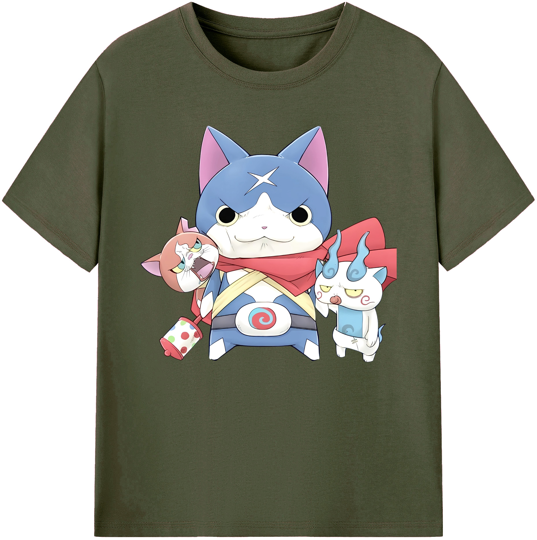 （画像用） 妖怪ウォッチ Yo-kai Watch 綿100％ メンズ半袖Tシャツ｜肌触りやわらか＆通気性